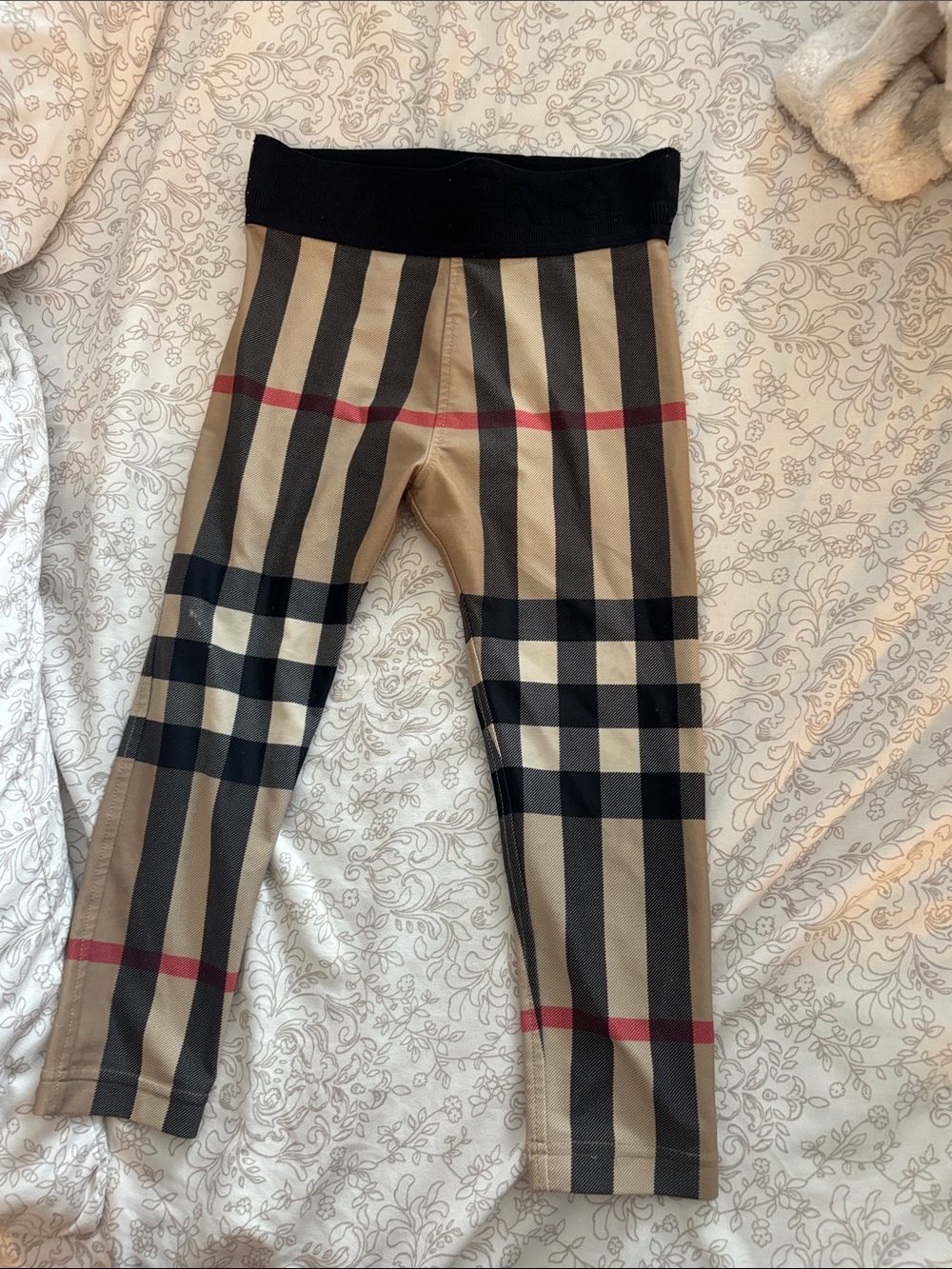 Kid Burberry Leggings - Tan/Black